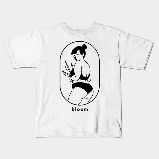 Bloom - Body Positive Plant Mom Kids T-Shirt by Just Kidding Co.
